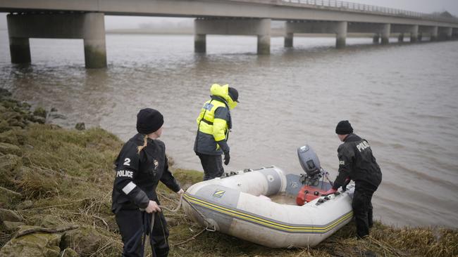 A police search and rescue team search for Nicola Bulley on the River Wyre on February 10. Picture: Christopher Furlong/Getty Images