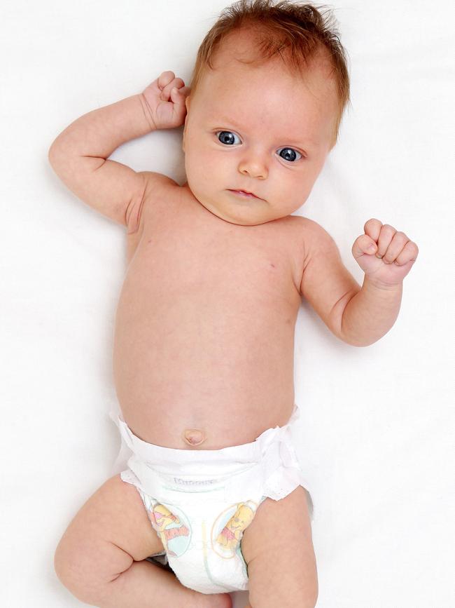 Eight-week-old Anna Joy Pratt.