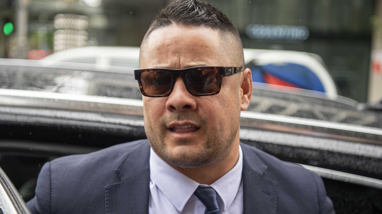 SYDNEY AUSTRALIA - NewsWire Photos, 6th APRIL , 2023: Former NRL star Jarryd Hayne found guilty of sexually assaulting a woman at her Newcastle home on grand final night in 2018 arrives at Downing Centre Court, Sydney for sentencing. Picture: NCA NewsWire/Simon Bullard