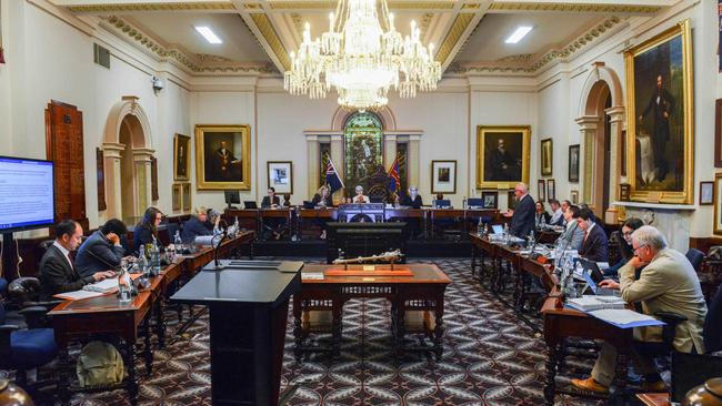 An Adelaide City Council meeting at Adelaide Town Hall last year. Picture: Brenton Edwards