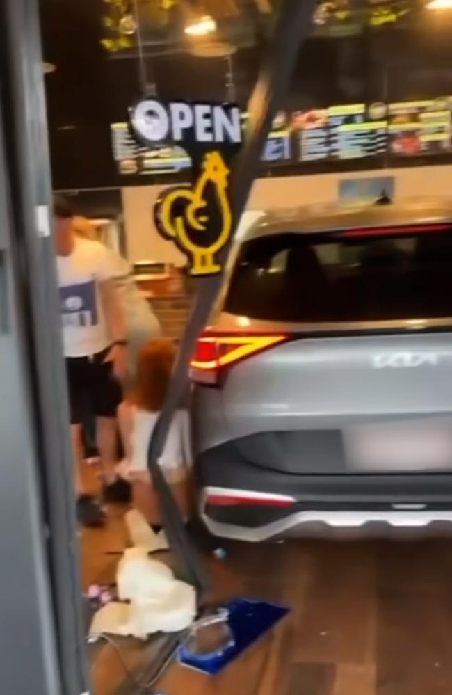 Car smashes into Maroochydore chook shop, Sunshine Coast. Picture: Instagram.