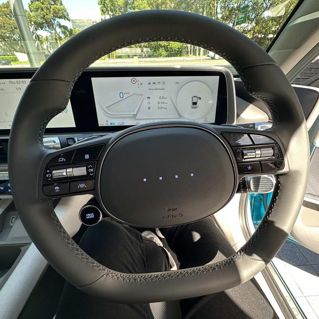 It has dual wide-screen displays that support Android Auto and Apple CarPlay. Picture: Elly Awesome