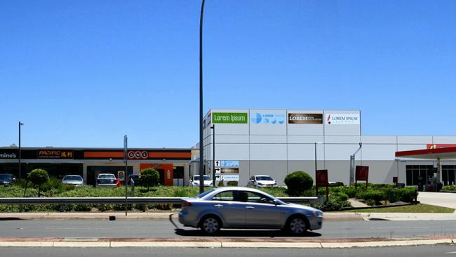 Meanwhile work has started on the industrial units behind BWS at Tuggerah pictured here in this artist’s impression of the development. Picture: supplied