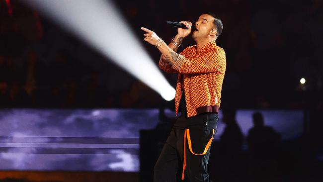 Guy Sebastian on stage at Sydney’s Allianz Stadium in 2022. (Photo by Mark Metcalfe/Getty Images)