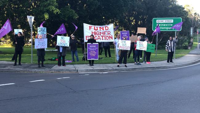 UOW held a save our jobs rally on June 4. Picture: Madeline Crittenden