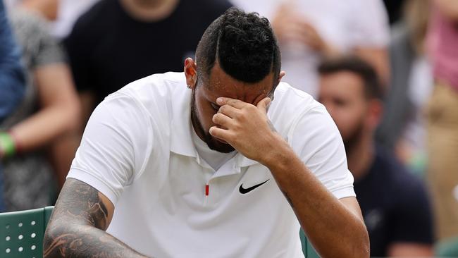 Nick Kyrgios had to retire injured from his third round match.