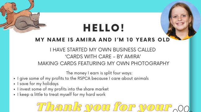 Amira’s business pitch.