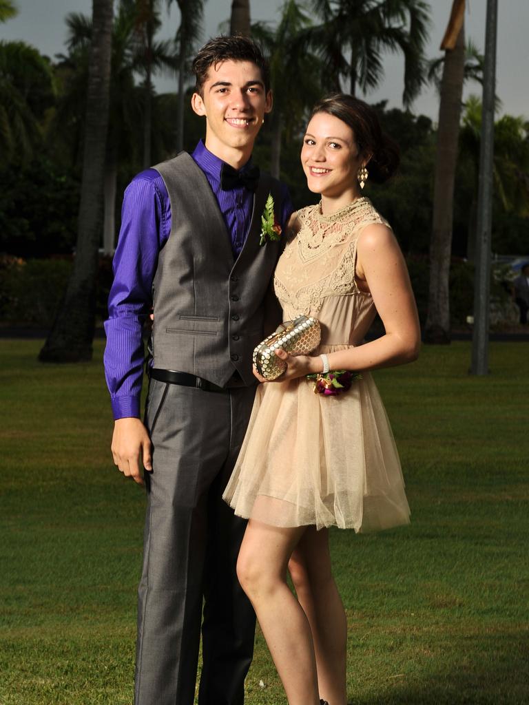 Jai Anderson and Chontayne Pickering at the Palmerston Senior College 2012 formal at SkyCity Grand Ballroom.