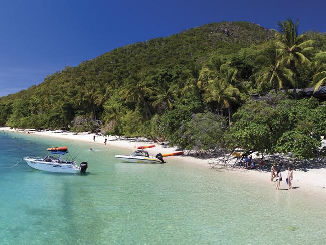 The main beach on Fitzroy Island Resort which is on the market.