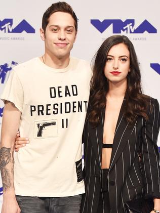 Pete Davidson (L) and former girlfriend, Cazzie David. Picture: Getty