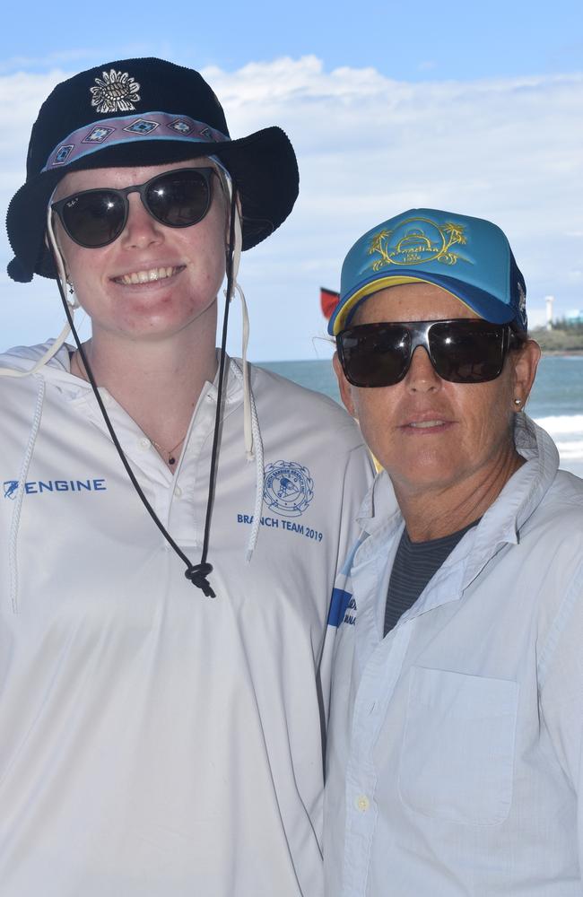 (L-R) Riley De Rooy and Kylee De Rooy at day two of the Senior and Masters division of the 2023 Queensland Surf Life Saving Championships at Mooloolaba. Photo: Elizabeth Neil