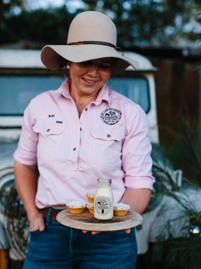 Kay with Tommerup’s Dairy Farm produce.