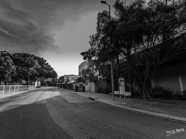 With no buses running on Christmas Day, Darwin Bus Interchange was left empty. PHOTO: Thijs Bors