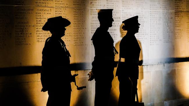 Dawn service in the town of Villers-Bretonneux, in northern France. Picture: Alastair Miller