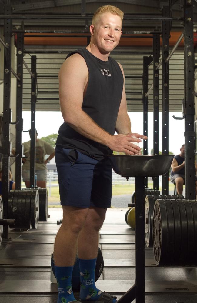 Dean Fuhlbohm took part in the CrossFit open workout. Picture: Marty Strecker