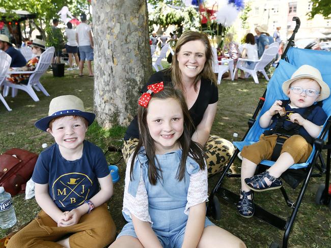From left, Thomas, 6, Olivia, 7, Alison and Harrison Bentley, 1, all of Sorell.