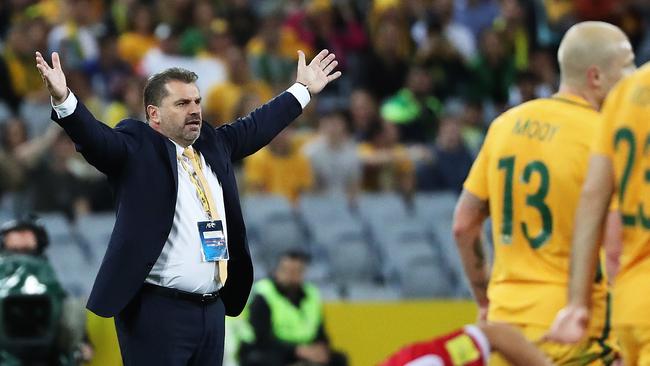 Socceroos coach Ange Postecoglou will step down next month. Picture: Brett Costello