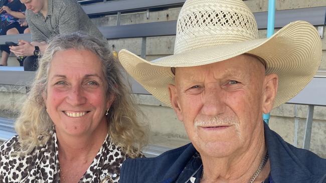 Kate Thomson and Danny Bond enjoy a day of fun at the Gympie Races on Saturday, July 15, 2023.