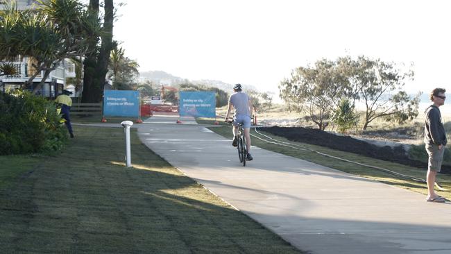 The latest section of the Tugun-Bilinga Oceanway between the Bilinga Surf Life saving Club and Surf Street.