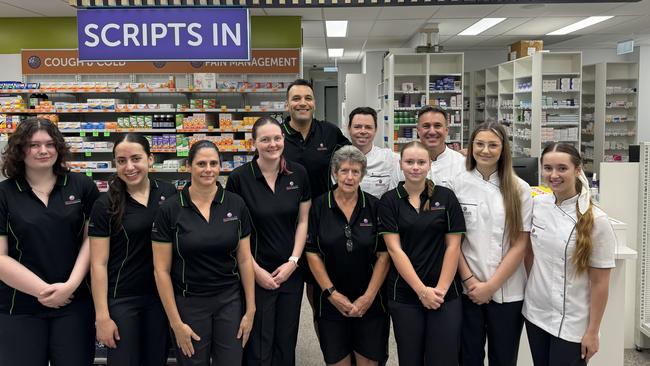 Ash Agaibey (centre) with the new WholeLife Pharmacy and Healthfoods team including manager Ben and pharmacists Alexandra, George, Ben. Picture: Supplied.