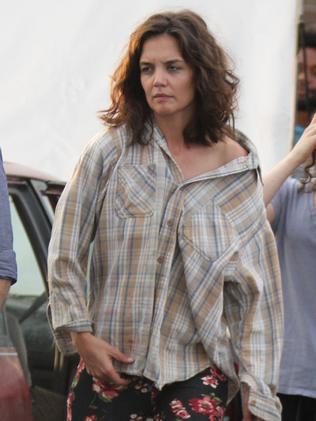 Katie Holmes and Stefania Owen pictured at the 