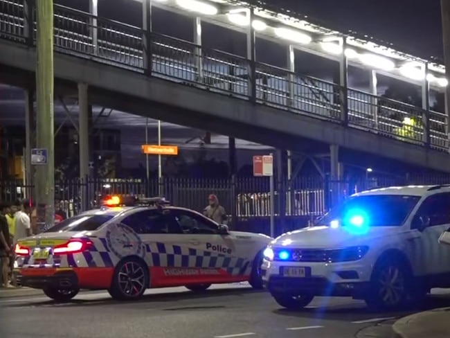 Police are investigating after an alleged public place shooting in Sydney’s west. Picture: 9News