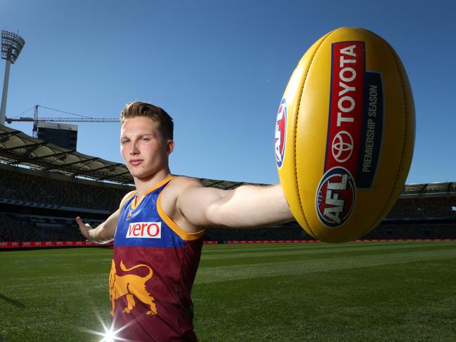 Brisbane Lions player Alex Witherden will make his AFL debut. Pic Darren England.