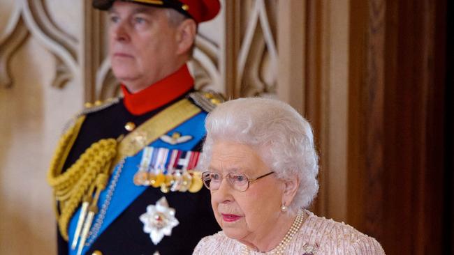 The Queen risks being tainted by association with Prince Andrew. Picture: Dominic Lipinski/Pool/AFP