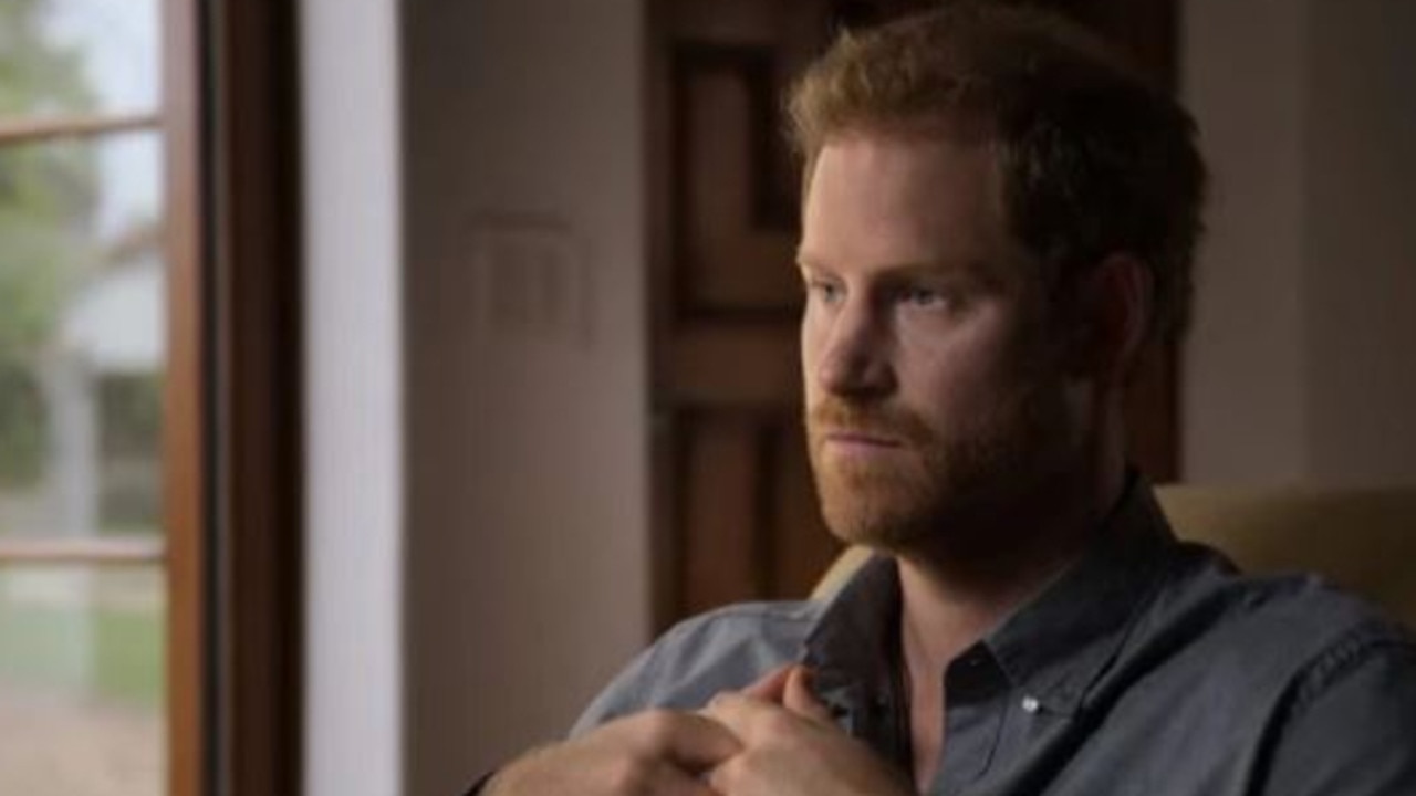 Prince Harry speaks to Oprah Winfrey in a new docuseries on mental health. Picture: Apple