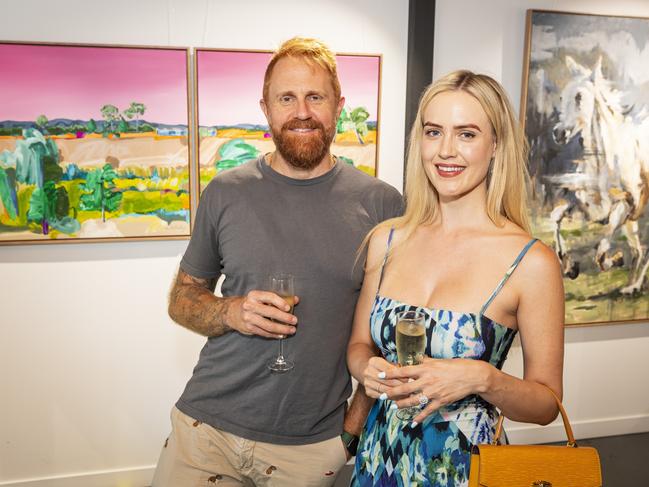 Tyler and Brittany Atlas at The Toowoomba Gallery for The Next Big Thing art prize and exhibition, Friday, March 1, 2024. Picture: Kevin Farmer