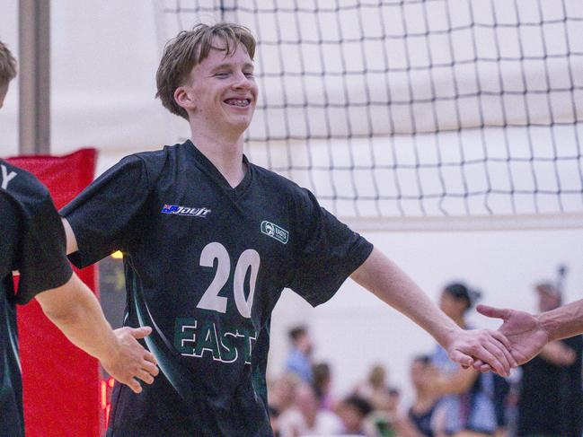 Luke Taylor as Reynella V Carrum Downs in the Australian Volleyball Schools Cup is being played at the Gold Coast Sports and Leisure Centre in Carrara. Picture: Glenn Campbell