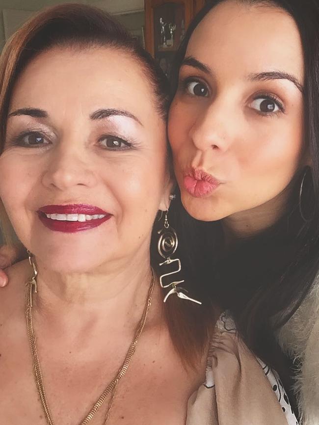 Kat Hoyos with her mum Natalie. Picture: Instagram