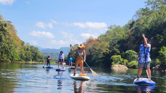 What'SUP has been forced to move their paddleboard sessions away from the for the first time in 7 years Goldsborough Valley after recent crocodile sightings. Picture: Supplied