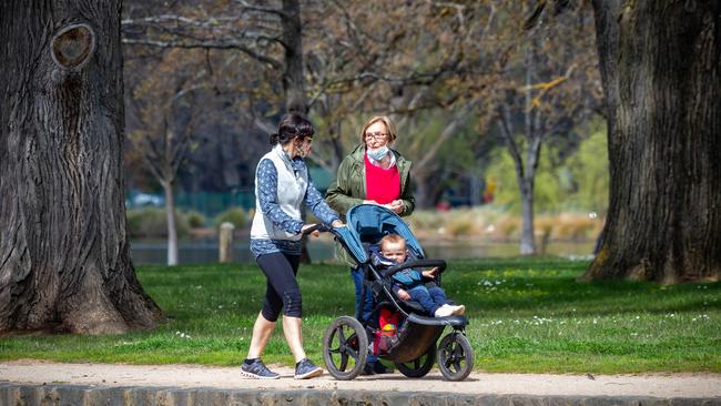 Melbourne will be in lockdown for another five weeks. Picture: NCA NewsWire/Sarah Matray