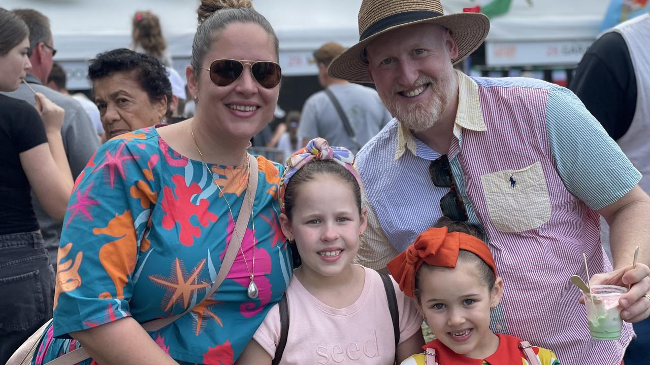 Cairns Italian Festival 2023: Richard, Kristi, Charlotte and Emily O'Connor. Picture: Bronwyn Farr