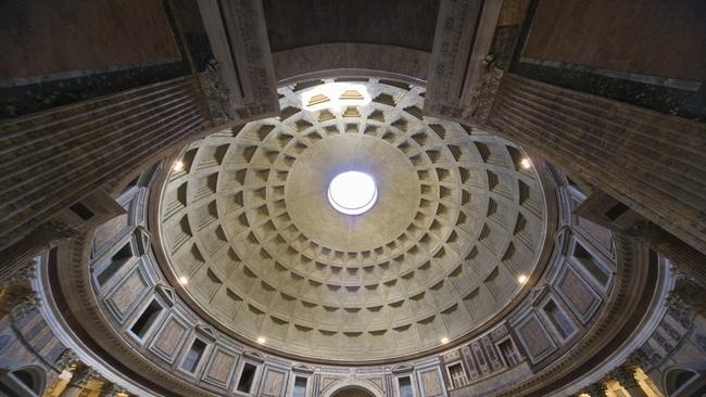 The oculus of the Pantheon in Rome. Picture: Getty Images