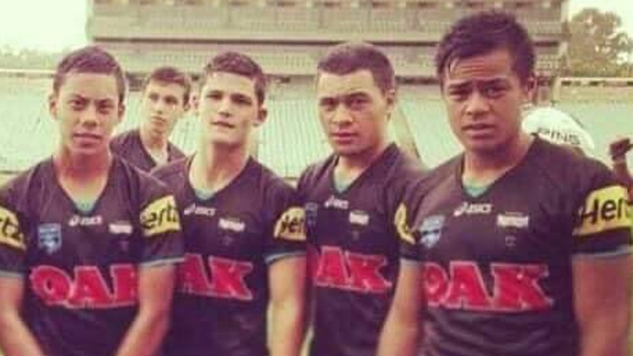 Jarome Luai and Nathan Cleary in the Penrith Harold Matts team.