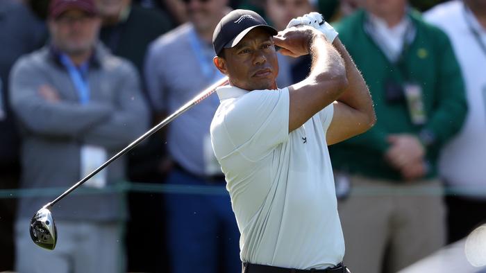 Tiger Woods performed well in an early practice round at the 88th Masters. (Photo by Warren Little/Getty Images)