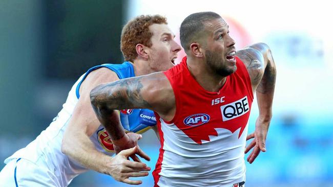 AFL AT OAKES: Will we see a repeat of this exciting match? On July 21, 2018 Lance Franklin of the Swans looks to take a mark during the round 18 AFL game between the Sydney Swans and the Gold Coast Suns at Sydney Cricket Ground. Picture: Tony Feder