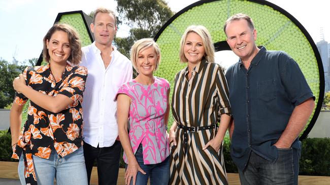 The Today Show hosts at the 2019 Australian Open Live site. Picture: Alex Coppel