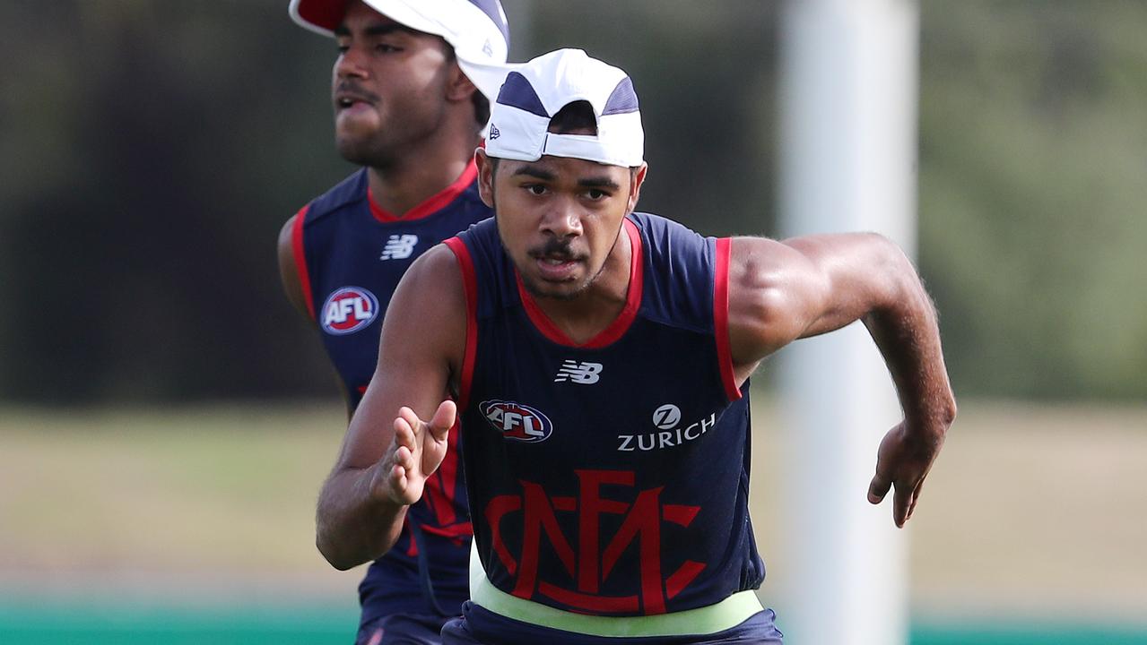 Kobe Farmer in action at Melbourne training. Picture: Michael Klein