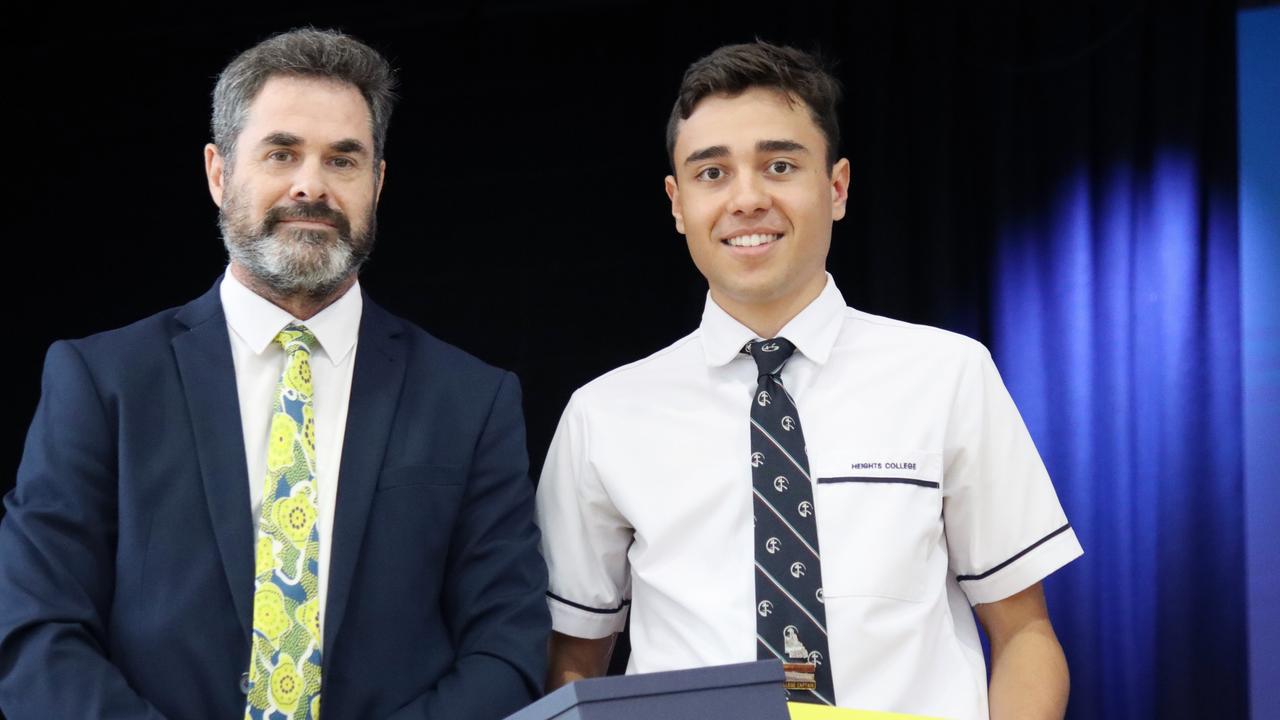 Heights College's Jay Warcon was awarded the Indigenous Achievement Award â&#128;&#147; Senior School, QATSIF Young Indigenous Leader Award and CQUniversity Striving for Excellence Award.