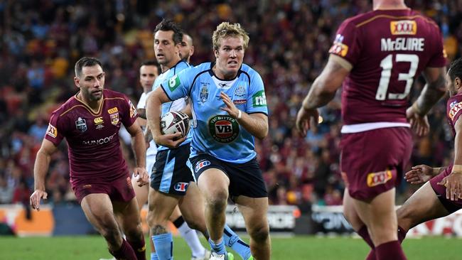 Jake Trbojevic in action during the opening State of Origin game.