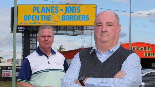 Michael Hart MP (right) with Go Golfing Managing Director Peter McCarthy, at Burleigh Heads. Picture Glenn Hampson