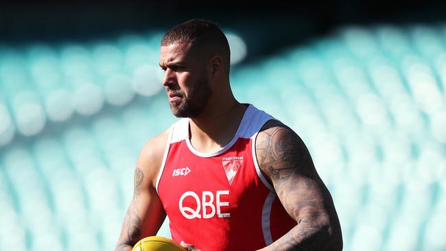 Lance Franklin will be back to take on the Giants after he was a late withdrawal against the Hawks. Picture: Phil Hillyard