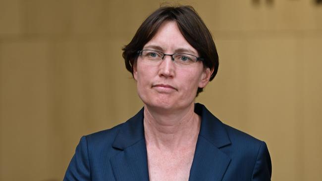 Forensic scientist, Kirsty Wright outside the Queensland DNA inquiry. Picture: Lyndon Mechielsen/The Australian