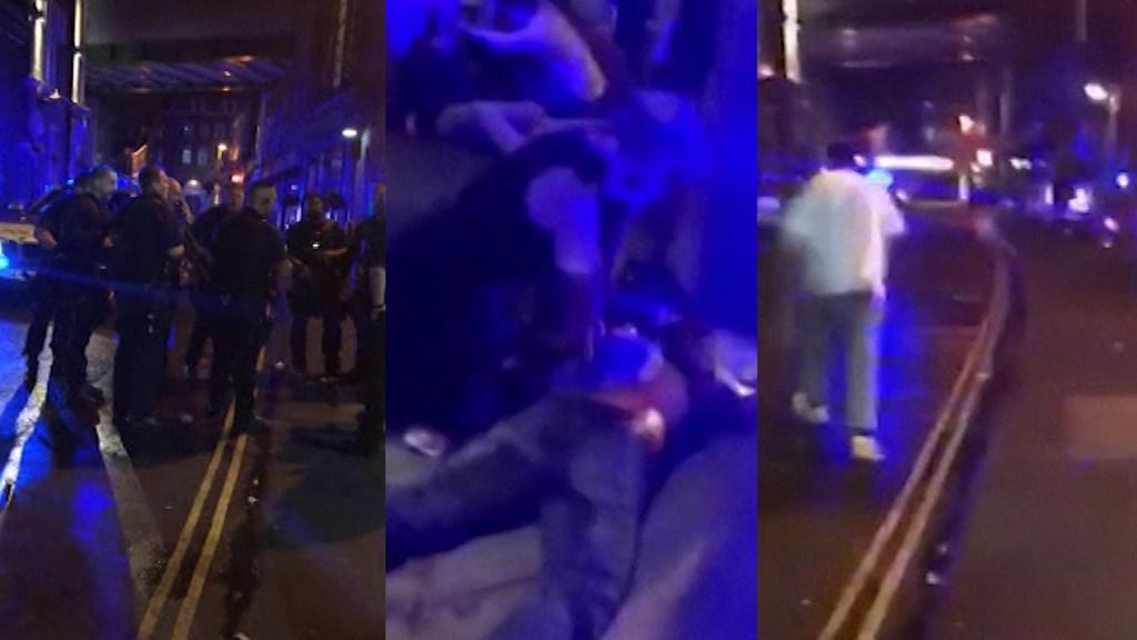 Dramatic footage of London's Borough Market attack