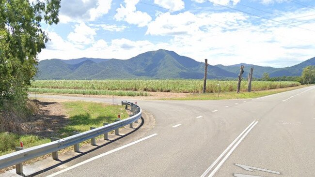 The corner of Christies Road and the Bruce Highway north of Ingham.