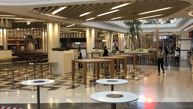 Melbourne's giant shopping mall Chadstone empty during a recent lockdown. Picture: Chris Lacy