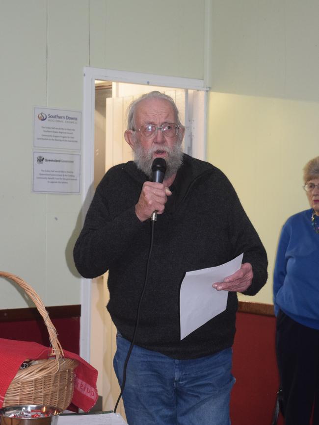 Jack Drake reciting his poem written especially for the occasion at Eukey Hall. Photo: Samantha Wantling / NRM